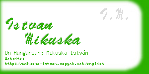 istvan mikuska business card